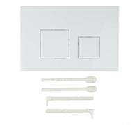 Placca di scarico a doppio pulsante per WC, struttura cromata, accessorio per il bagno, per GEBERIT Sigma01 / Sigma20 / Sigma21 / Sigma30 / Sigma50 UP300 (bianco)
