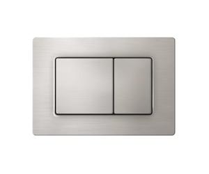 Placca di Scarico Acciaio Inox Spazzolato - Compatibile con Geberit Duofix Sigma/Delta/Basic - Doppio Pulsante - Wunderbad