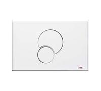 Placca Di Scarico Doppio Tasto Bianca Mod. Fidia Duo Kariba