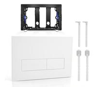 Placca di spinta per WC compatibile con Sig-ma 01 20 30 50 UP300 UP320, incluso set di leve per scarico e telaio di montaggio, piastra di ricambio per cassetta Ge-berit elemento a parete, bianco, ABS