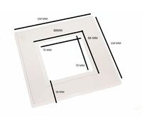 Placca Di Supporto Per Interruttore Singolo In Plastica Bianca Con 2 Pezzi