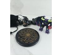 PLACCA DIVINATORIA Onice Nero incisioni dorate pendolini astrologia wicca magia