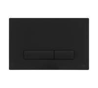 Placca doppio tasto Glam Olipure Nera Soft Touch cassetta incasso Oli