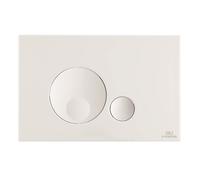 placca doppio tasto oli globe bianco