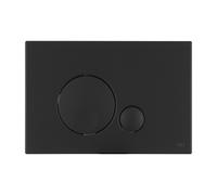 Placca doppio tasto Globe Nera Soft Touch cassetta incasso Oli