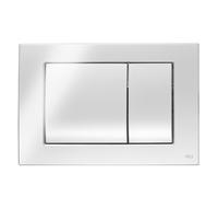 Placca doppio tasto Metal Dual Cromo Lucido cassetta incasso Oli