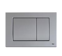 Placca doppio tasto Metal Dual Cromo Satinato cassetta incasso Oli