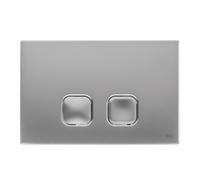 Placca doppio tasto Plain Cromo Satinato cassetta incasso Oli