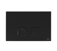 Placca doppio tasto Plain Nera Soft Touch cassetta incasso Oli