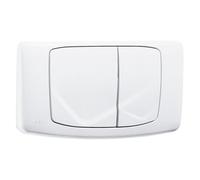Placca doppio scarico WC per cassette a incasso Valsir Rios bianco VS0828501