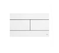 Placca dual cassetta incasso doppio scarico slim bianca 659041 Oli