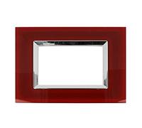 Placca Elegance 3M Rosso Pompeiano Compatibile Con Bticino Matix