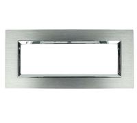 Placca Elegance Metallo Satinato compatibile con Bticino Matix supporto muro