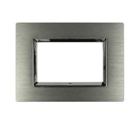 PLACCA ELEGANCE METALLO SATINATO COMPATIBILE MATIX SERIE COMPLETA INCASS