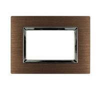 PLACCA ELEGANCE METALLO SATINATO COMPATIBILE MATIX SERIE COMPLETA INCASS