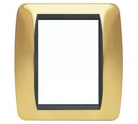 Placca Elettrica 3+3 Moduli BTicino L4826OT Living - Oro Opaco
