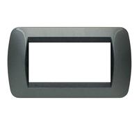 Placca Elettrica 4 Posti BTicino L4804AC Living - Acciaio Scuro