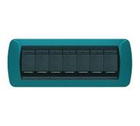 Placca Elettrica 7 Posti BTicino L4807BU Living - Blu Metro