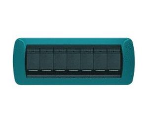 Placca Elettrica 7 Posti BTicino L4807BU Living - Blu Metro