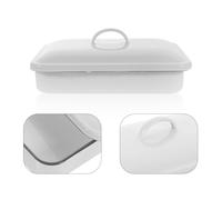 Placca Forno Pirofila Da Teglia Quadrata Padella Smaltata Coperta