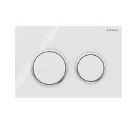Geberit Omega20 plaques de déclenchement, pour rinçage à 2 quantités, 115.085.KJ.1, 115.085.KJ.1, Colorazione: bianco / cromato lucido / cromato a specchio / bianco