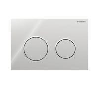 Placca Geberit Omega20 RouCromato Lucido / Cromosatinato Doppio Tasto | 115.0