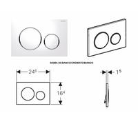 PLACCA GEBERIT SIGMA 20 2 PULSANTI PER CASSETTA INCASSO