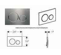 PLACCA GEBERIT SIGMA 20 2 PULSANTI PER CASSETTA INCASSO