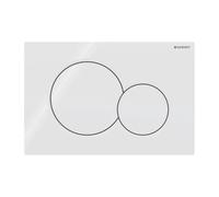 Piastra attuatore Geberit Sigma01 Piastra attuatore per doppio scarico (Samba nuovo), colorazione: Bianco