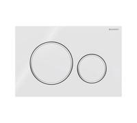 Piastra attuatore Geberit Sigma20 per il lavaggio a 2 volumi, colorazione: bianco / cromo lucido cromato
