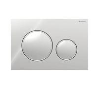 Placca Geberit Sigma20 RouCromato Lucido / Cromosatinato Doppio Tasto | 115.8