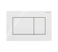 Placca Geberit Sigma20 Square Bianco / Bianco Opaco Doppio Tasto (ex Sigma30) |