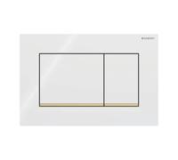 Piastra attuatore Geberit Sigma30, per il lavaggio a 2 volumi, colorazione: bianco / placcato oro