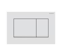 Piastra di azionamento Geberit Sigma30, per sistema a 2 risciacqui, Colorazione: laccato opaco bianco, rivestito facile da pulire / cromato lucido - 115.883.JT.1