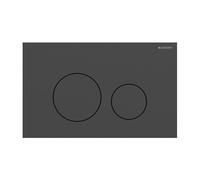 Placca Geberit Sigma40 RouAcciaio Inox / Nero Opaco Doppio Tasto | 115.628.14