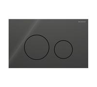 Placca Geberit Sigma40 RouVetro Nero Doppio Tasto | 115.628.SJ.1 Vetro Nero