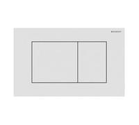 Placca Geberit Sigma40 Square Inox Bianco Opaco Doppio Tasto | 115.629.JT.1 Inox