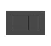 Placca Geberit Sigma40 Square Inox Nero Opaco Doppio Tasto | 115.629.14.1 Inox n