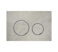Placca Geberit Sigma50 RouEffetto Cemento / Cromato Doppio Tasto | 115.884.JV
