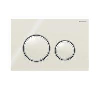 Placca Geberit Sigma50 RouVetro Grigio Sabbia / Cromo Doppio Tasto | 115.884.