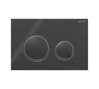 Placca di azionamento Geberit Sigma21, per risciacquo doppio, colore metallo nero cromo, Colorazione: nero cromo / nero - 115.651.SJ.1