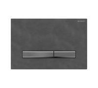 Placca di azionamento Geberit Sigma50, per risciacquo doppio, colore metallo nero cromo, Colorazione: nero cromato / ardesia mustang - 115.671.JM.2