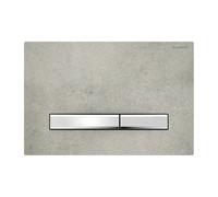 Placca Geberit Sigma50 Square Effetto Cemento / Cromo Doppio Tasto | 115.788.JV.