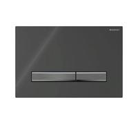 Placca Geberit Sigma50 Square Nero / Nero Cromato Doppio Tasto | 115.671.DW.2 Ne