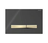Placca di comando Geberit Sigma50, per 2 sciacquoni, colore metallo ottone, 115.671., Colorazione: Ottone / nero - 115.672.DW.2