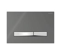 Placca Geberit Sigma50 Square Vetro Lava / Cromo Doppio Tasto | 115.788.JK.2 Cro