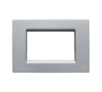 Placca idea compatibile metallo colore silver Glitter argento 3 posti 2023