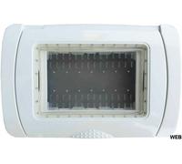 Placca idrobox IP55 3P bianca compatibile con Living International