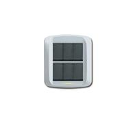 Placca illuminabile Ave sistema 45 45PB933BB 6 moduli 3 + 3 bianco banquise