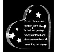 Placca in acrilico con scritta "Sympathy Memorial Gifts for Loss of Loved One, Loss of Father Mother Sympathy Gifts", per lutto, condoglianze e dolore, decorazione commemorativa funebre